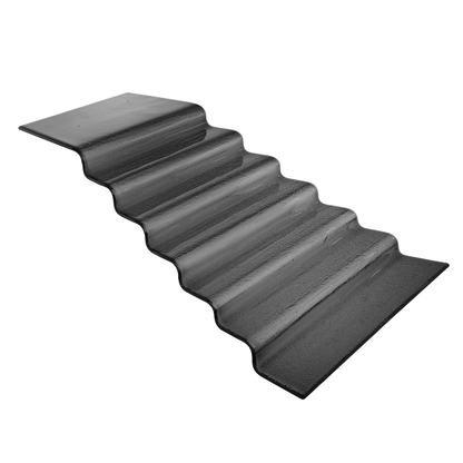 Vetro seven-step black glass buffet stairs, 680x(H)200mm - CWDdisplays