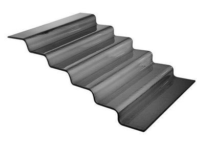 Vetro six-step black glass buffet stairs, 600x455x(H)240mm - CWDdisplays