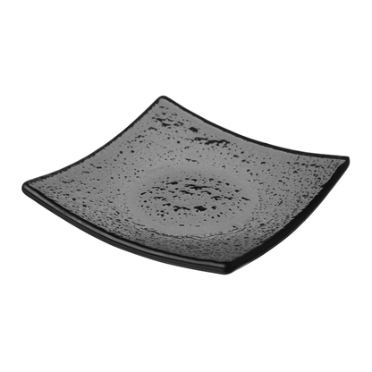 Vetro fingerfood square black glass dish, 80x80mm - CWDdisplays