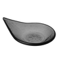 Vetro fingerfood rain drop black glass dish, 80x100mm - CWDdisplays