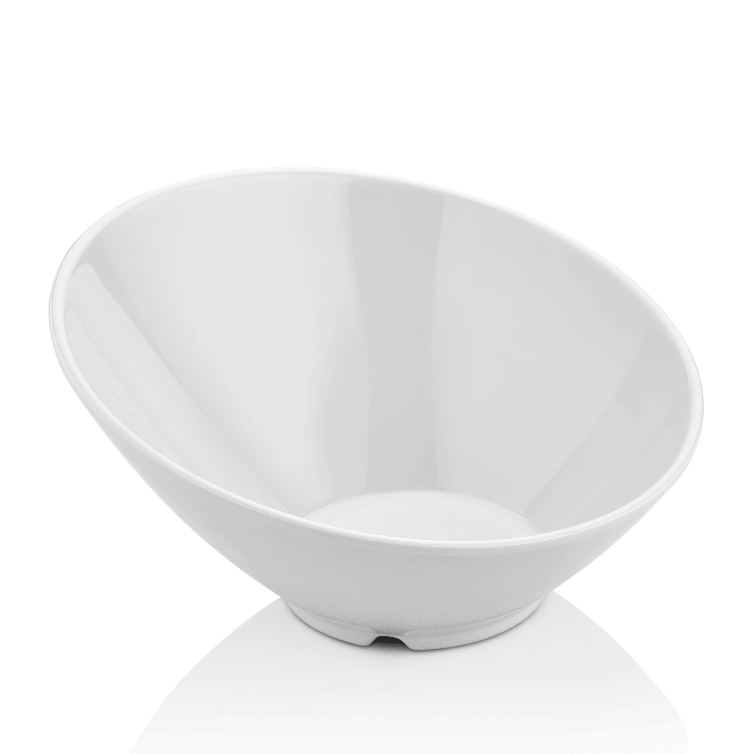 Slanted bowl made of melamine, white, 233x(h)125mm - CWDdisplays