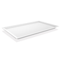 White 1/2 GN melamine tray by Fine Dine, rectangular serving tray with smooth surface and durable material for food presentation.