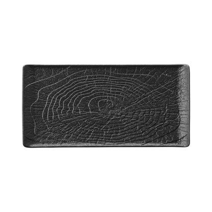 Rectangular Fine Dine Crust plate measuring 295x148mm, showcasing its sleek design and smooth ceramic surface.