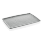 Grey granite Polaris Platter by Fine Dine, GN 1/2 size, measuring 265x325mm, with a smooth, polished surface.