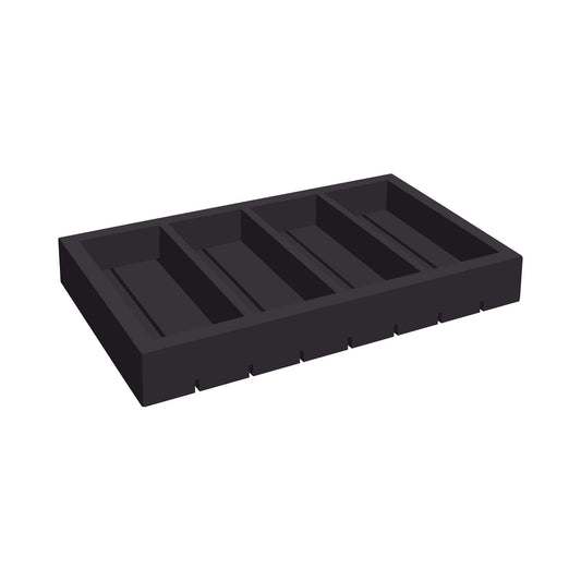 Madeira Black wooden cutlery container 530x325x65 mm - CWDdisplays