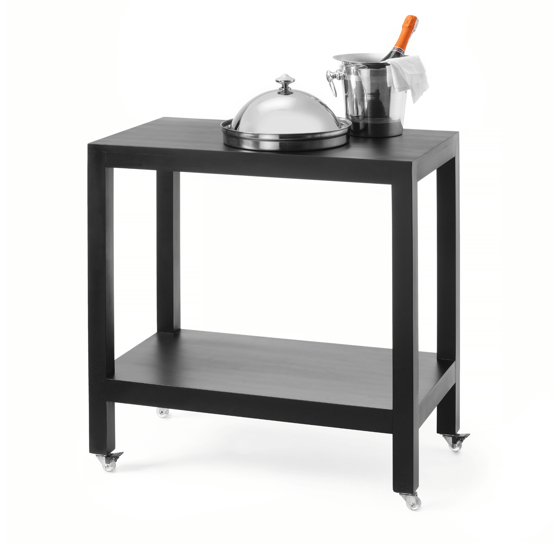 Waiter Trolley Madeira Black 820x460x(h)850 mm - CWDdisplays